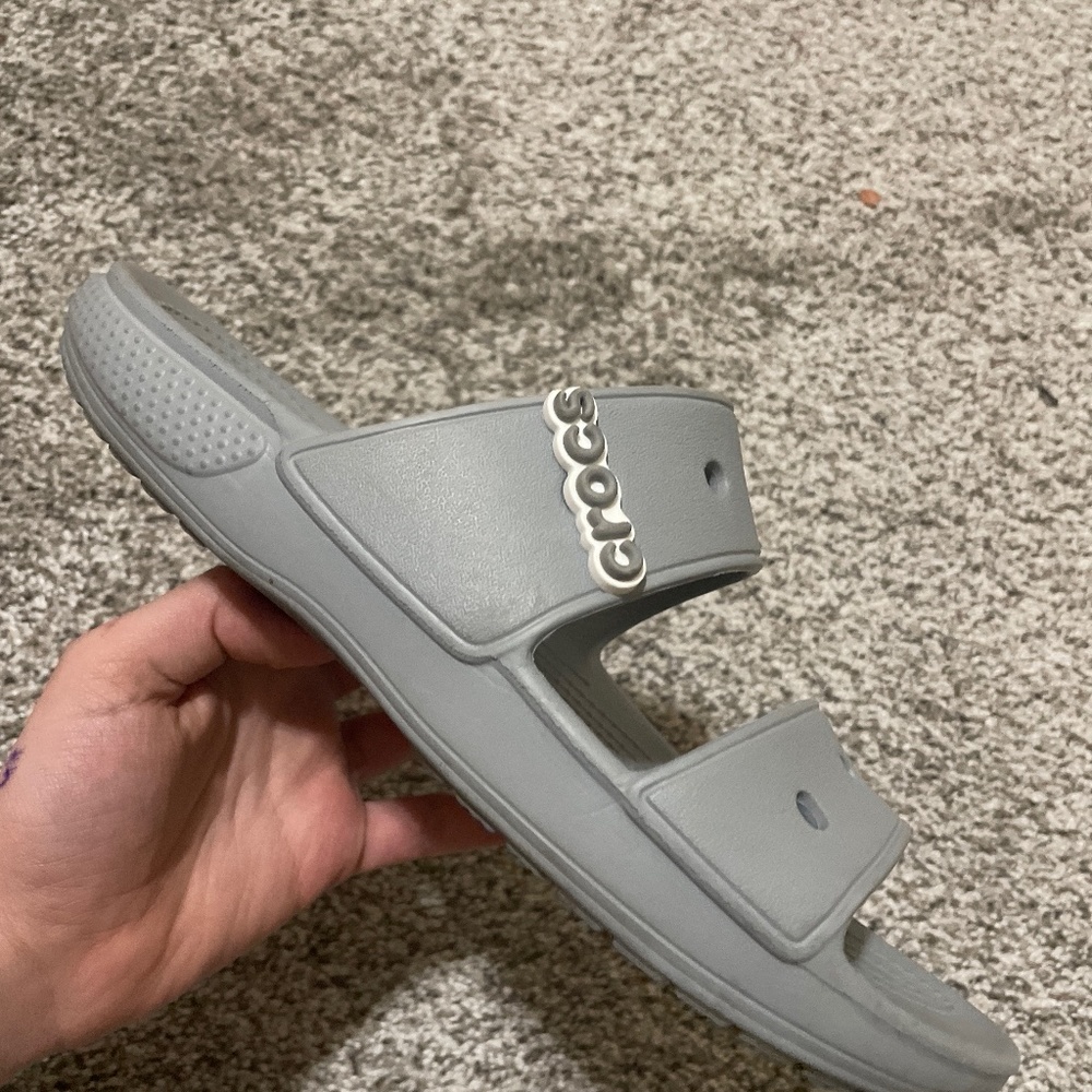 CROCS SLIDES IN GRAY